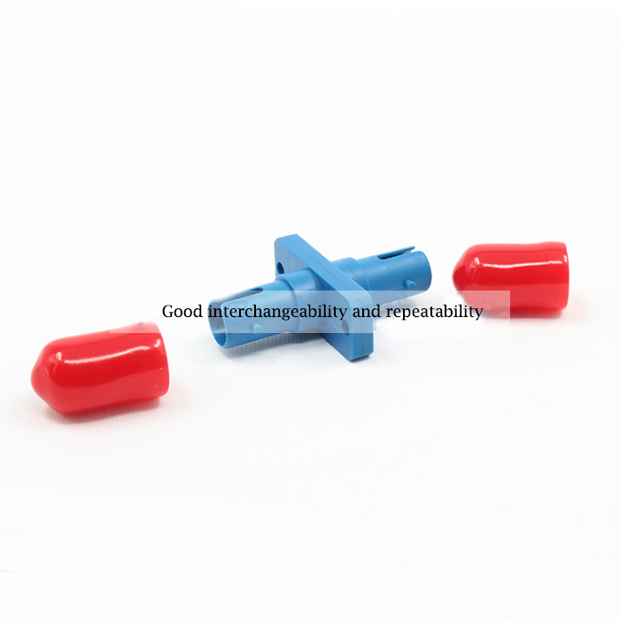 Single Mode Single Core Plastic Flange Plate ST Fiber Optic Adapter